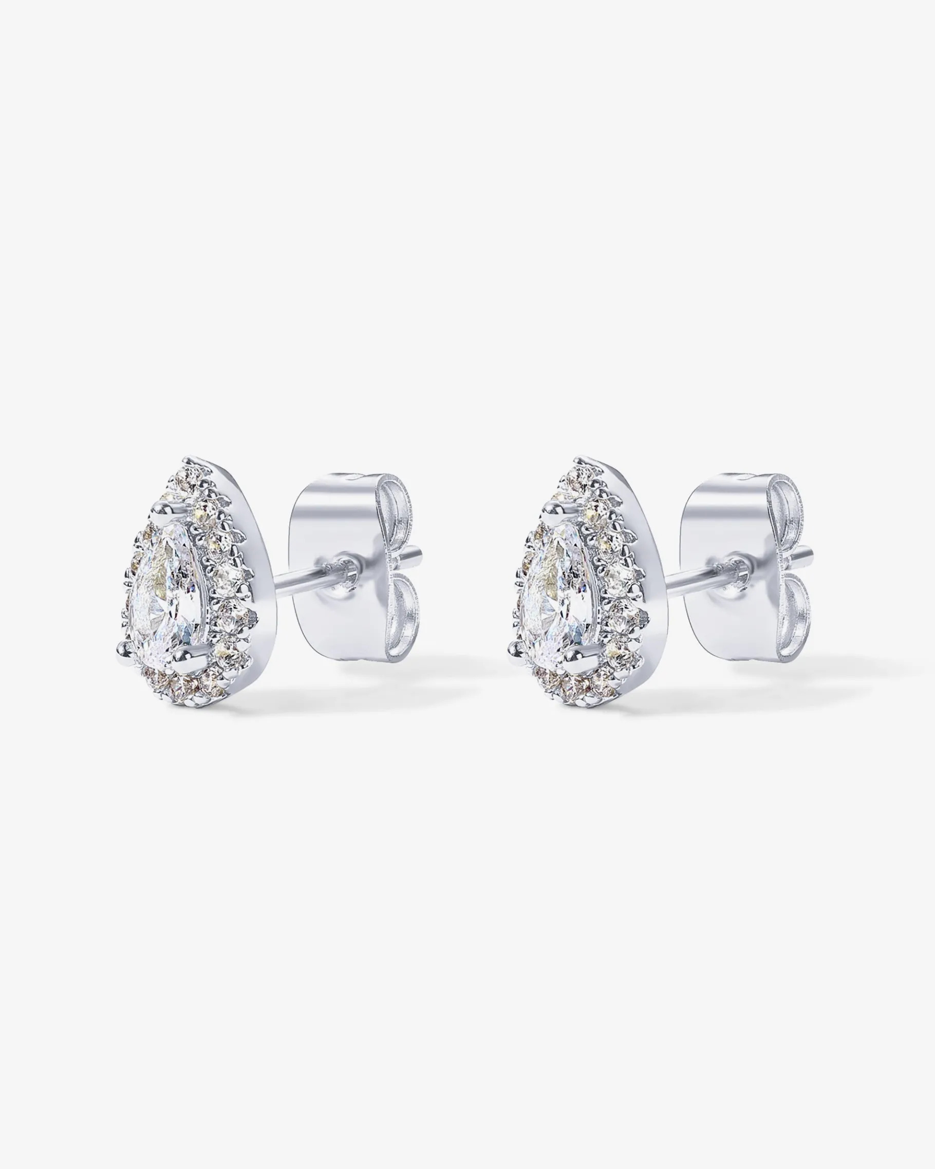 PAVOI Studs-Pear Halo Studs