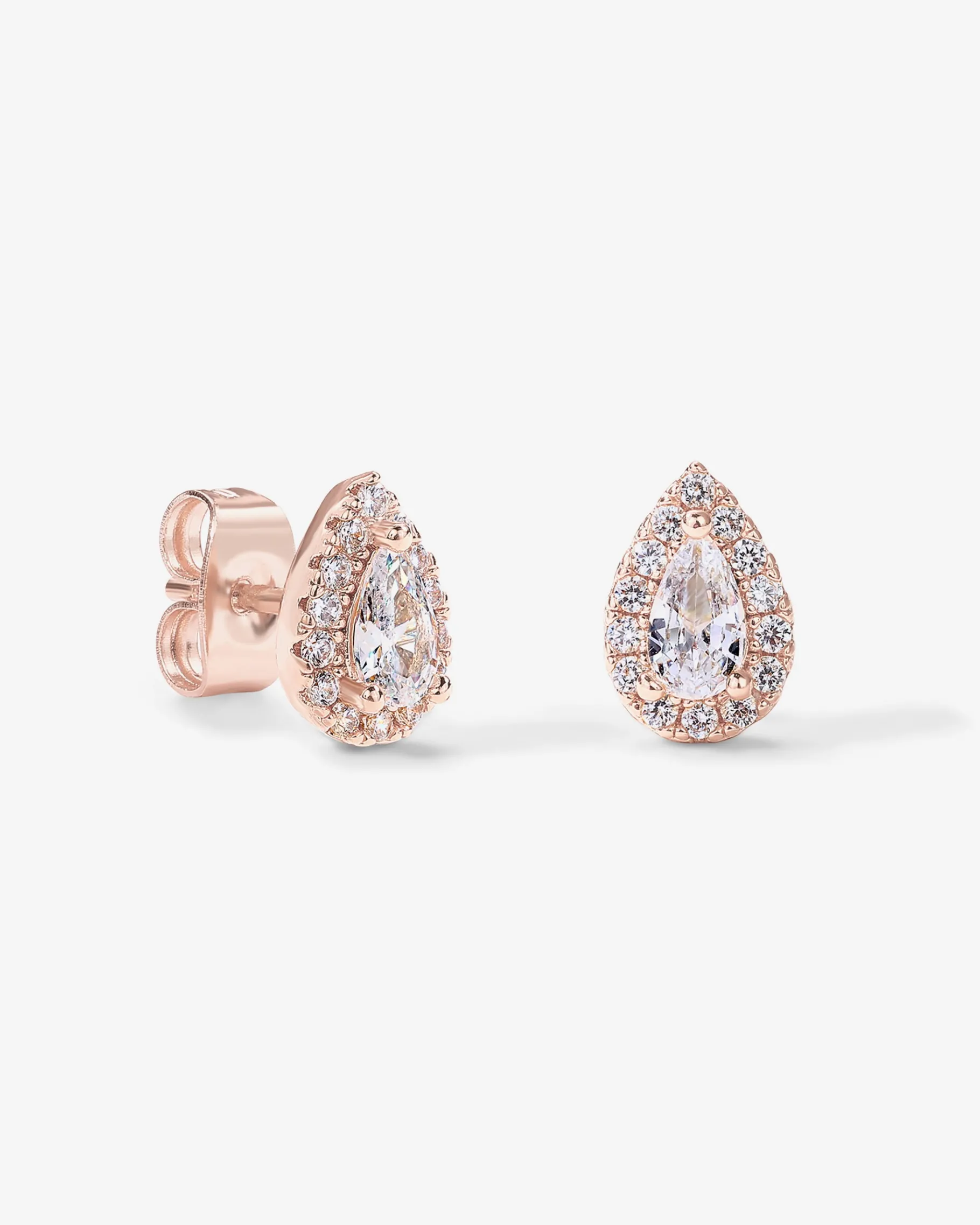 PAVOI Studs-Pear Halo Studs