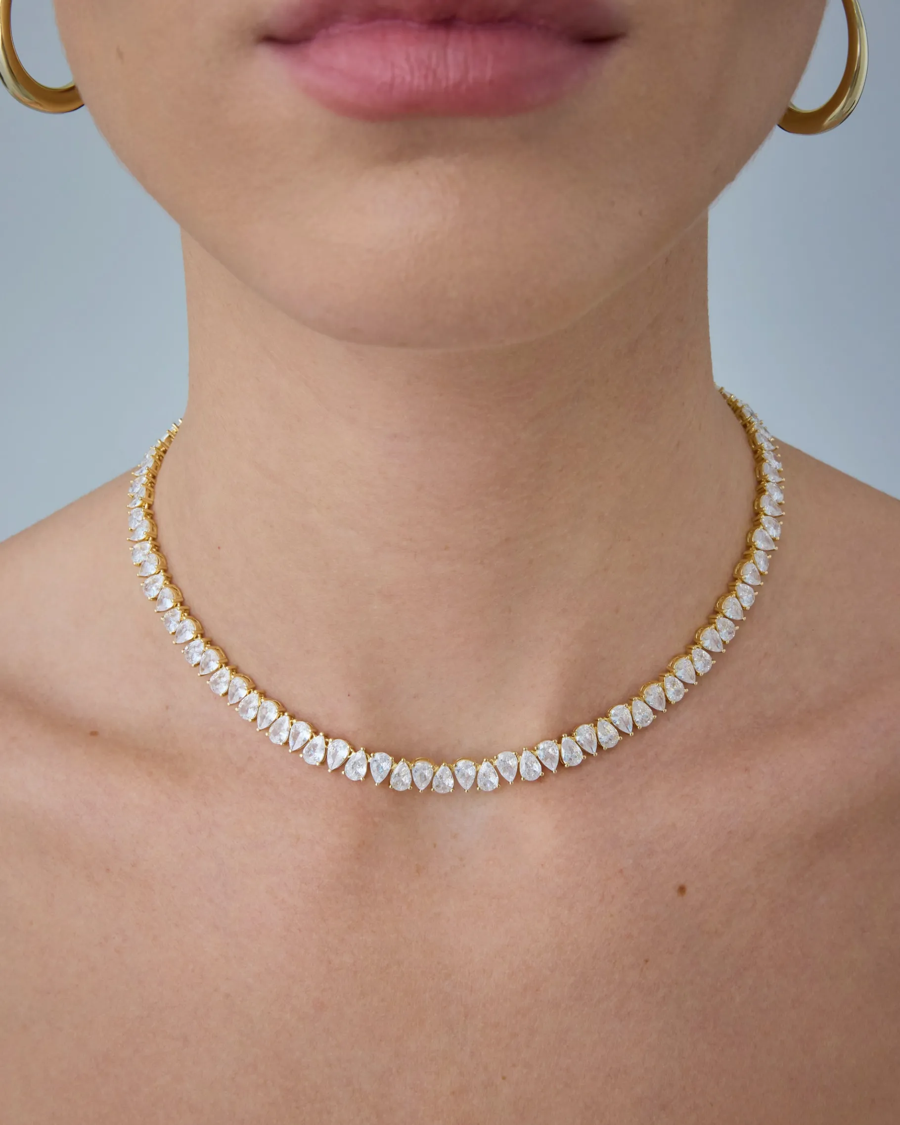 PAVOI Tennis-Pear Tennis Necklace