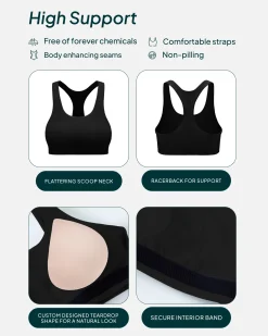 PAVOI High Support Bras|Bras-Performance High-Support Racerback Sports Bra