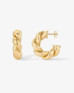PAVOI Statement|Hoops-Puffy Twisted Hoop Earrings