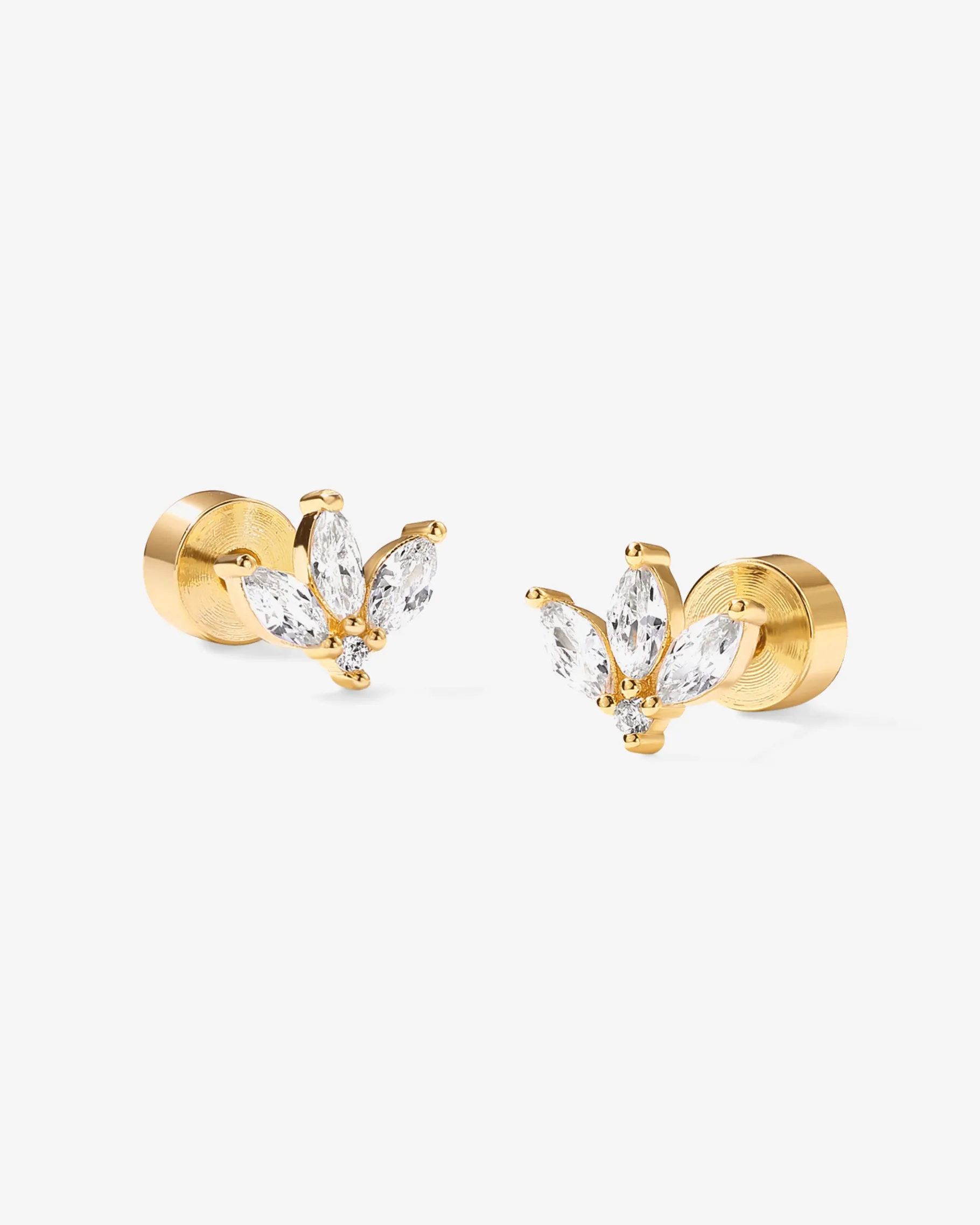 PAVOI Flat Backs|Studs-Rebirth Lotus Screwbacks