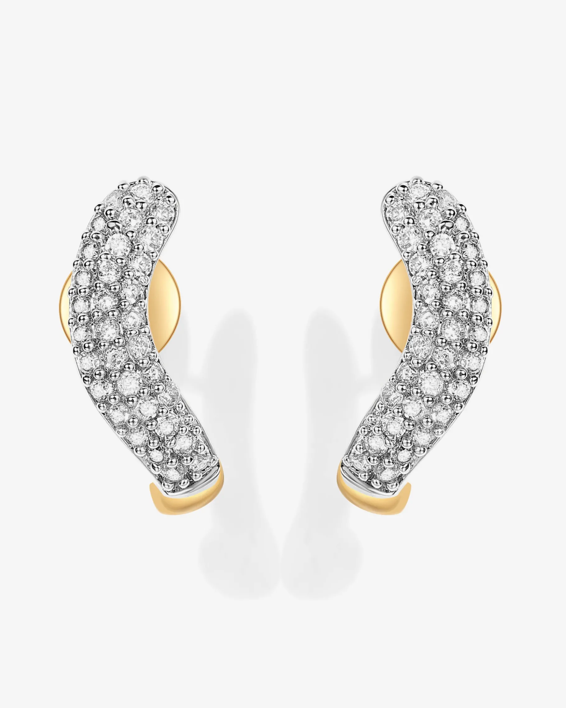 PAVOI Studs|Huggies-Rhodes Cubic Zirconia Wavy Studs