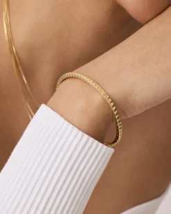 PAVOI Bangles-Ribbed Cuff Bangle