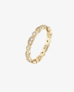 PAVOI Eternity-Round Milgrain Eternity Band