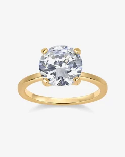 PAVOI Engagement-Round Solitaire Engagement Ring