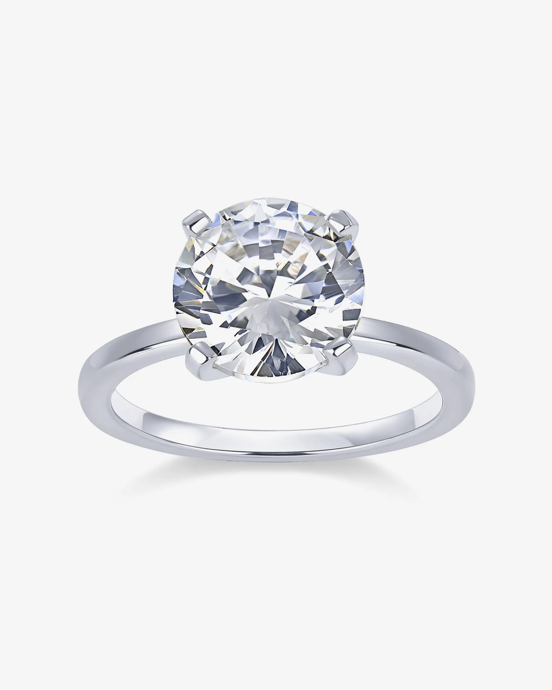PAVOI Engagement-Round Solitaire Engagement Ring