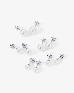 PAVOI Studs-Round White Freshwater Cultured Pearl Earrings