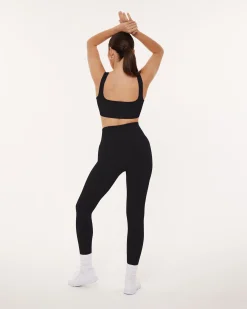PAVOI Full Length-Seamless Ribbed Full-Length High-Waisted Leggings