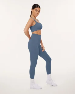 PAVOI Full Length-Seamless Ribbed Full-Length High-Waisted Leggings