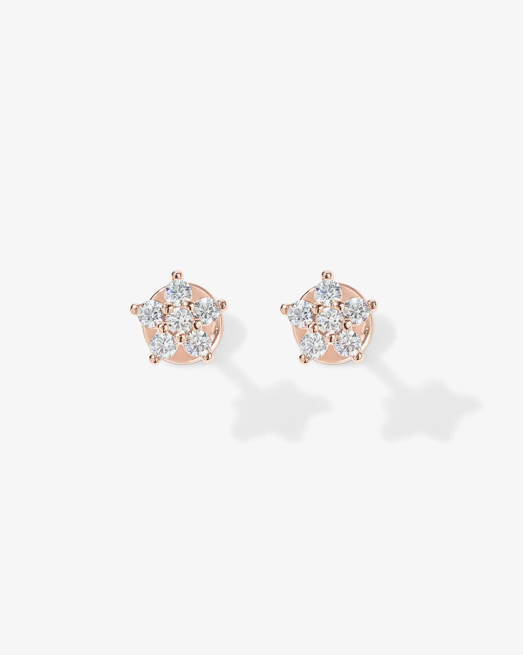 PAVOI Flat Backs|Studs-Shinny Flower Stud Screw Back Earrings