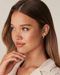 PAVOI Flat Backs|Studs-Shinny Flower Stud Screw Back Earrings