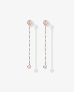 PAVOI Dangle & Threader-Simulated Diamond Drop Earrings