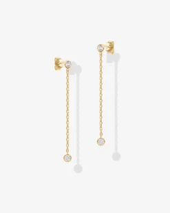PAVOI Dangle & Threader-Simulated Diamond Drop Earrings