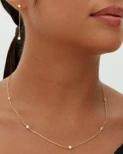 PAVOI Chains-Simulated Diamond Station Necklace