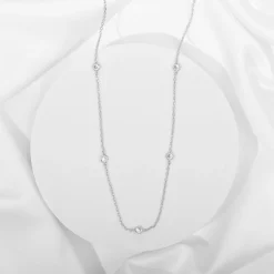 PAVOI Chains-Simulated Diamond Station Necklace