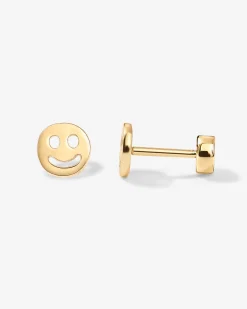 PAVOI Flat Backs|Studs-Smiley Face Screw Back Stud