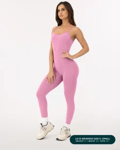 PAVOI Jumpsuits|Onesies-Spaghetti Strap Full-Length One Piece Workout Jumpsuit