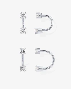 PAVOI Studs|Huggies-Sparkle Half Hoop Huggie