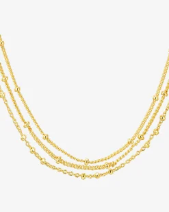 PAVOI Layered|Chains-Sphere Chain Necklace