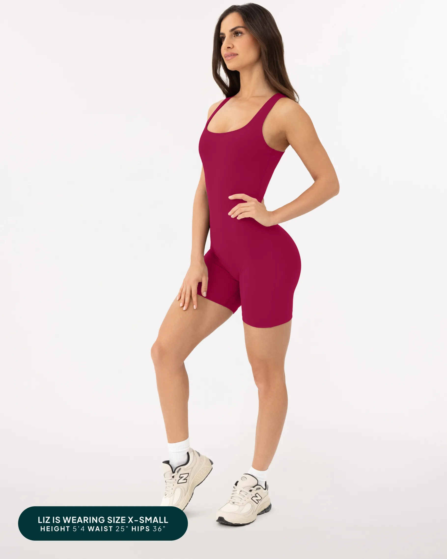 PAVOI Rompers|Onesies-Square Neck 5" One Piece Workout Romper