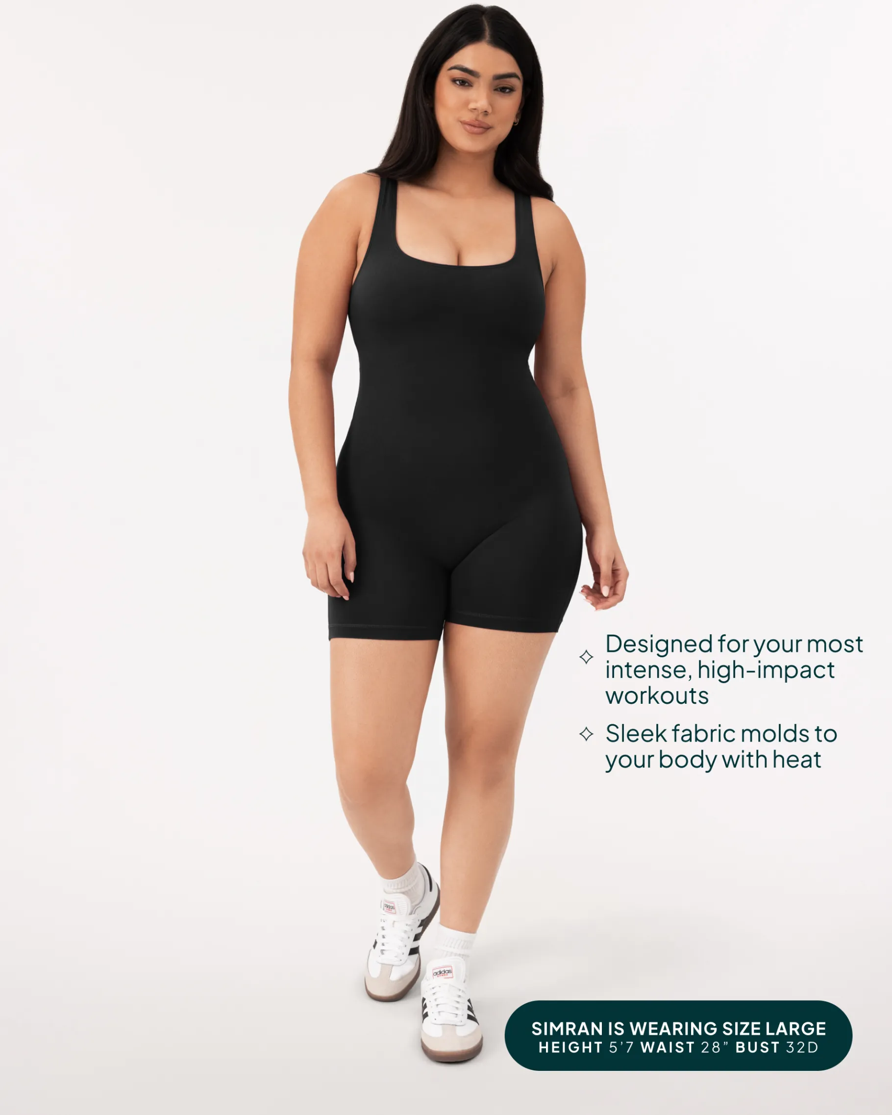 PAVOI Rompers|Onesies-Square Neck 5" One Piece Workout Romper