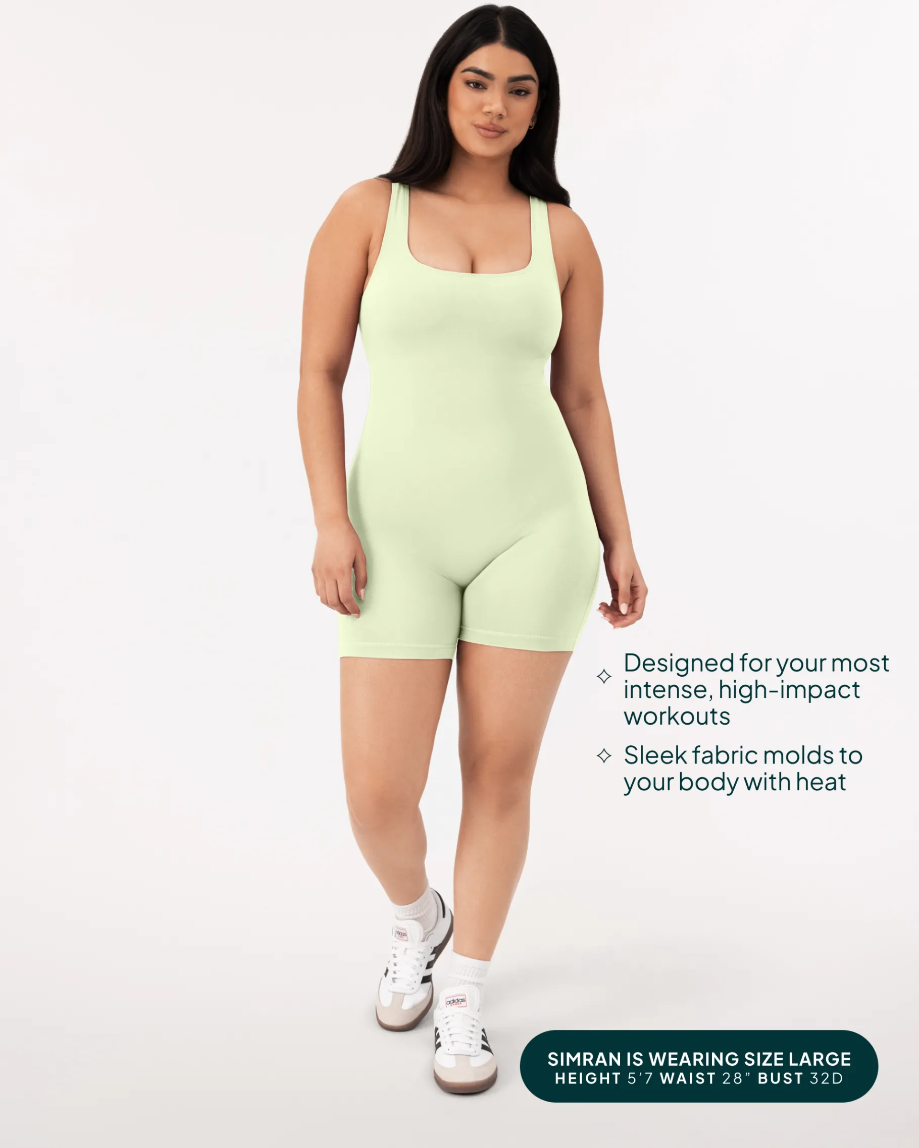 PAVOI Rompers|Onesies-Square Neck 5" One Piece Workout Romper