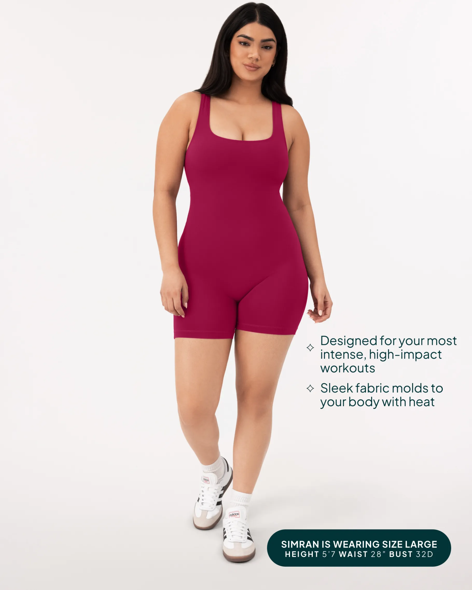 PAVOI Rompers|Onesies-Square Neck 5" One Piece Workout Romper