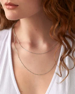 PAVOI Italian Chains|Chains-Stackable Medium Thick Square Box Chain Necklace