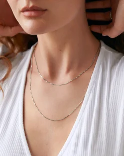 PAVOI Italian Chains|Chains-Stackable Medium Thick Square Box Chain Necklace