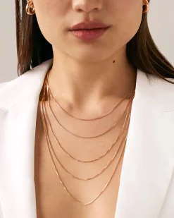 PAVOI Italian Chains|Chains-Stackable Thick Square Box Chain Necklace
