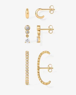 PAVOI Statement|Studs-Stacking Earring Multipack