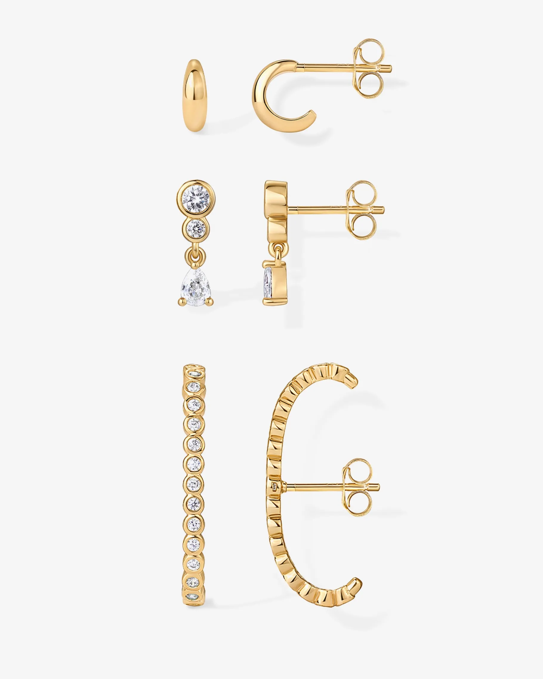 PAVOI Statement|Studs-Stacking Earring Multipack