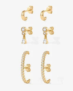 PAVOI Statement|Studs-Stacking Earring Multipack