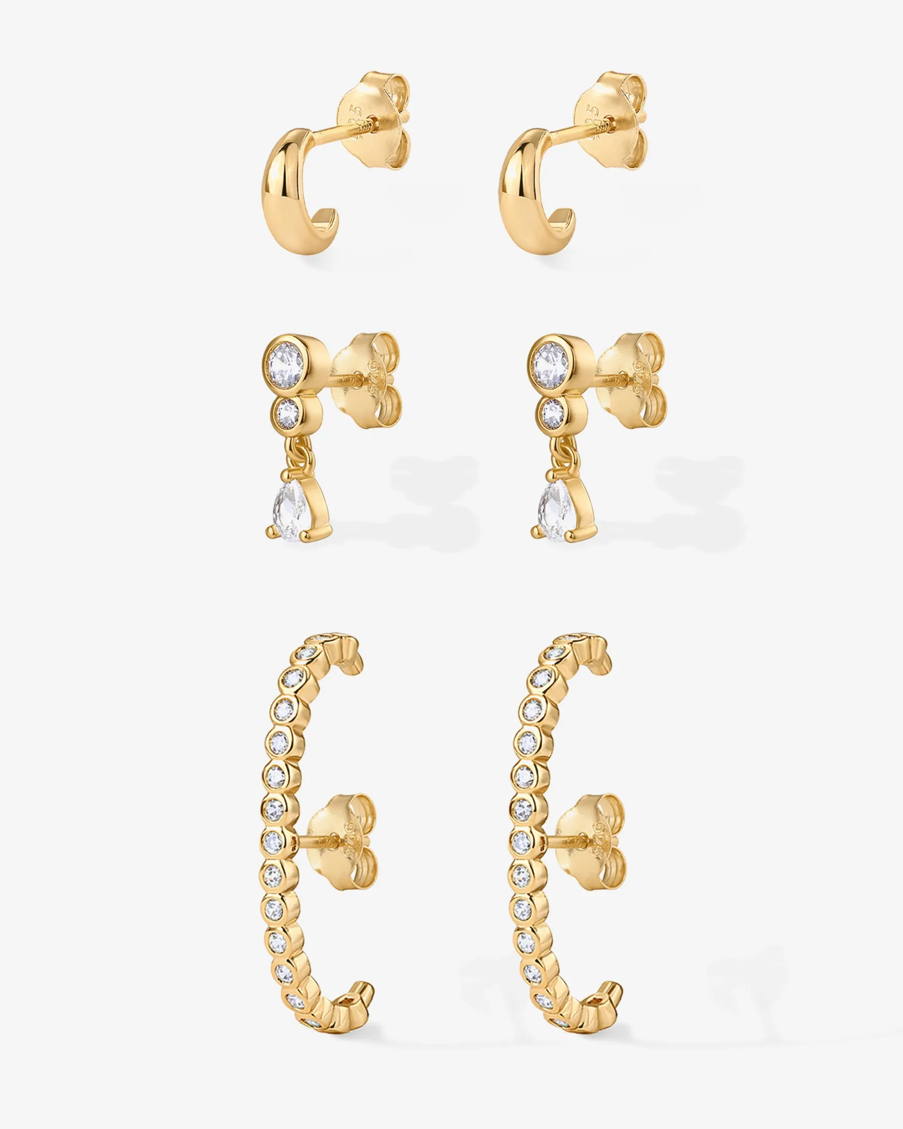 PAVOI Statement|Studs-Stacking Earring Multipack