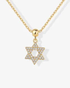 PAVOI Charms|Pendants-Star of David Pendant Necklace