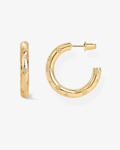 PAVOI Hoops-Starburst Hoop Earrings