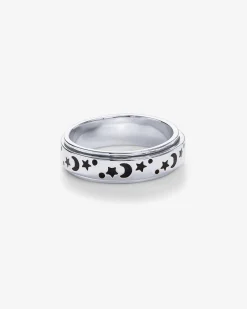PAVOI Anxiety|Stackable-Starry Night Anxiety Ring