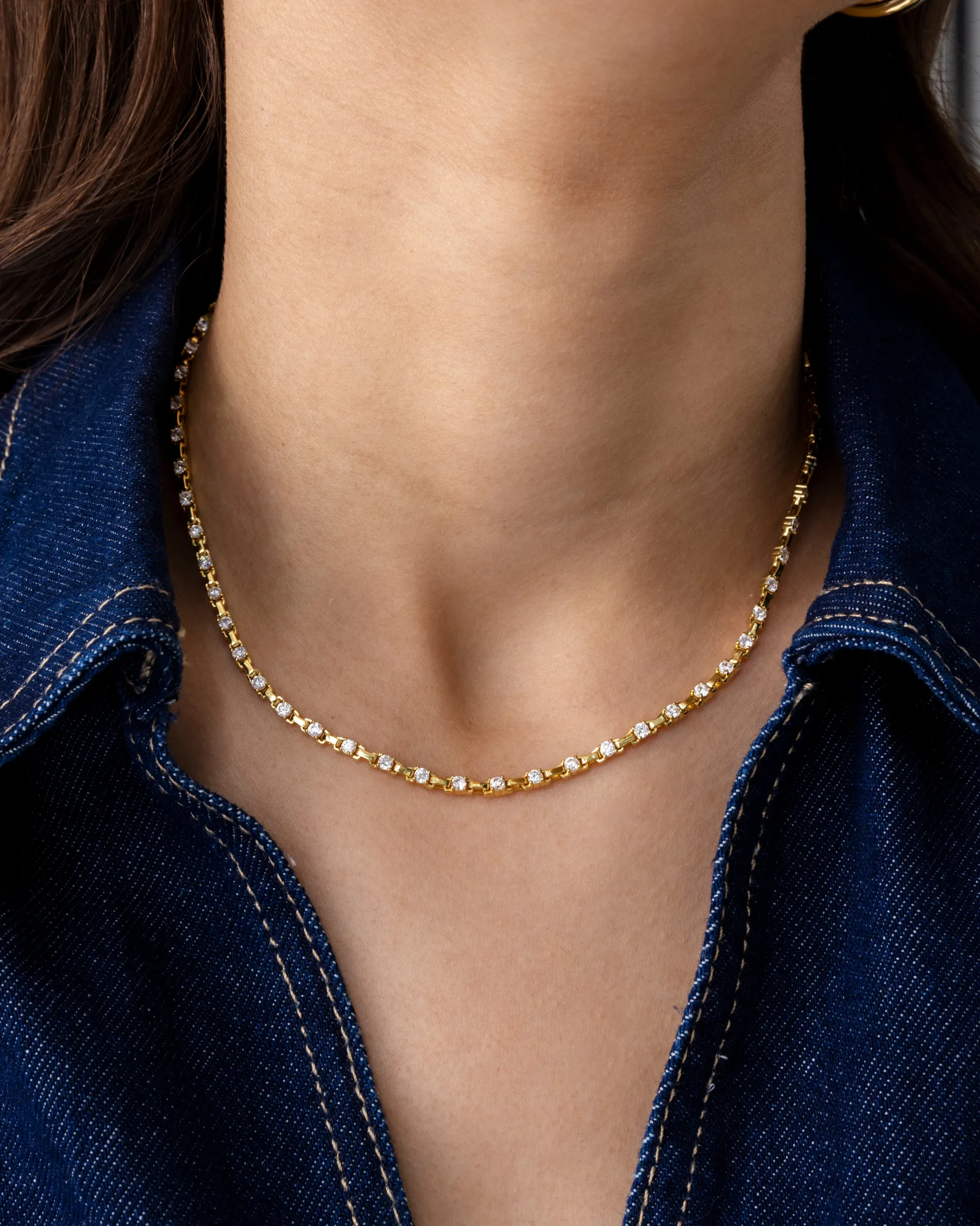 PAVOI Tennis-Station Tennis Necklace