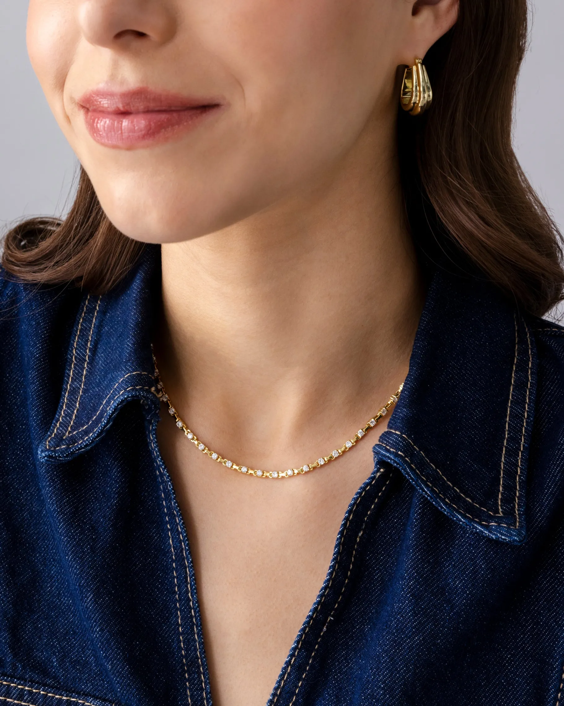 PAVOI Tennis-Station Tennis Necklace