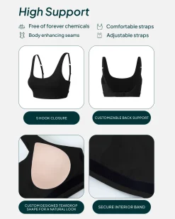 PAVOI High Support Bras|Bras-Supportive High-Support Padded Convertible Sports Bra