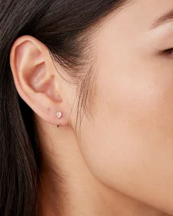 PAVOI Huggies-Tear Drop Half Hoop Huggies