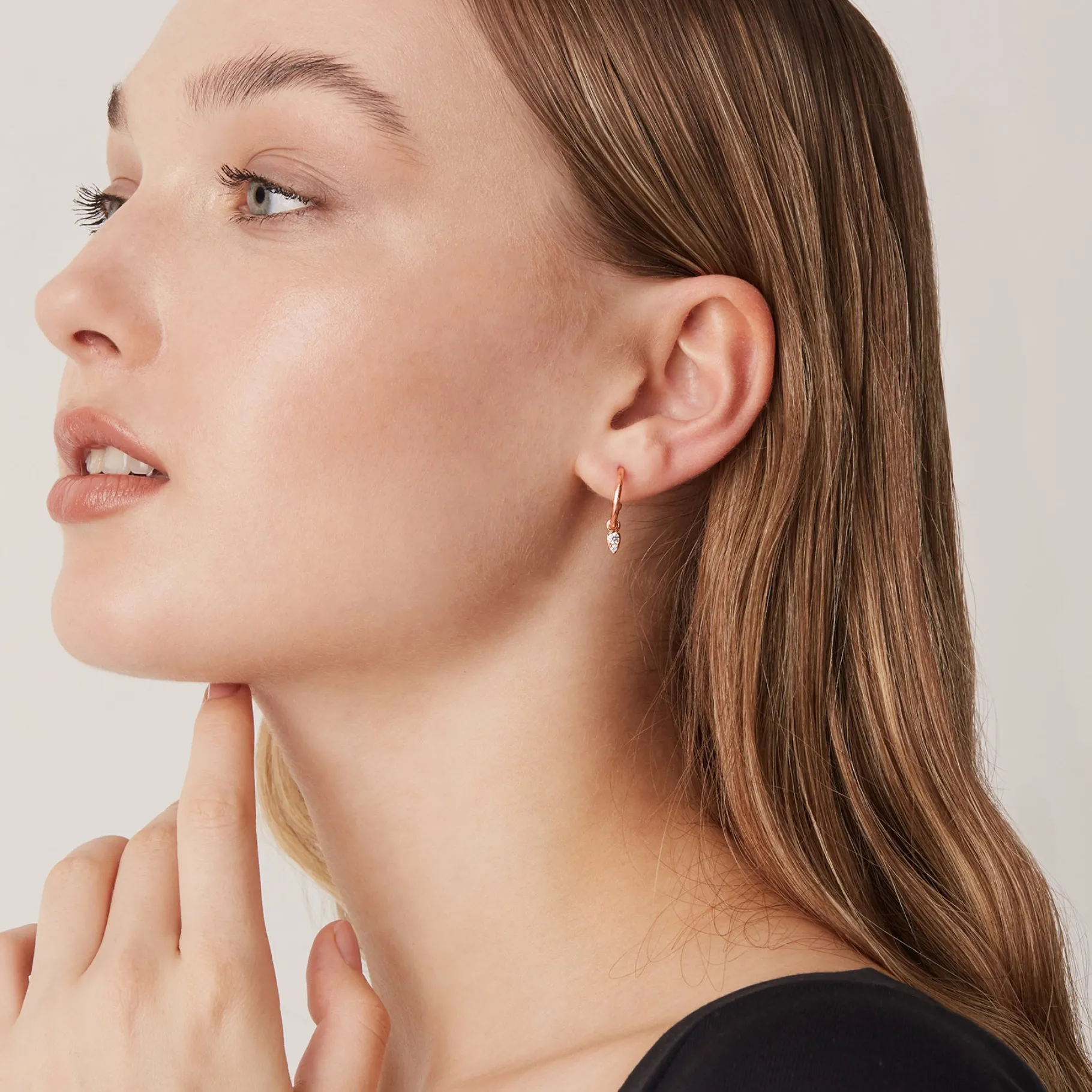 PAVOI Dangle & Threader|Hoops-Tear Drop Hoops
