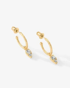 PAVOI Dangle & Threader|Hoops-Tear Drop Hoops
