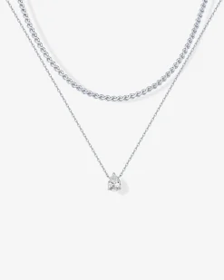 PAVOI Pendants|Layered-Teardrop Solitaire Layered Necklace Set