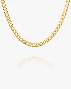 PAVOI Italian Chains|Chains-Thick Super Flat Curb Link Chain Necklace