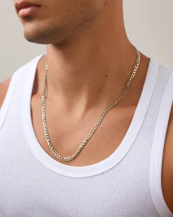 PAVOI Italian Chains|Chains-Thick Super Flat Curb Link Chain Necklace