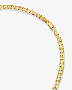 PAVOI Italian Chains|Chains-Thick Super Flat Curb Link Chain Necklace