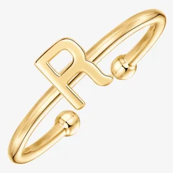 PAVOI Adjustable|Stackable-Thin Initial Ring