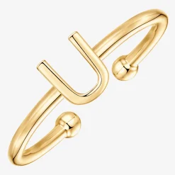 PAVOI Adjustable|Stackable-Thin Initial Ring